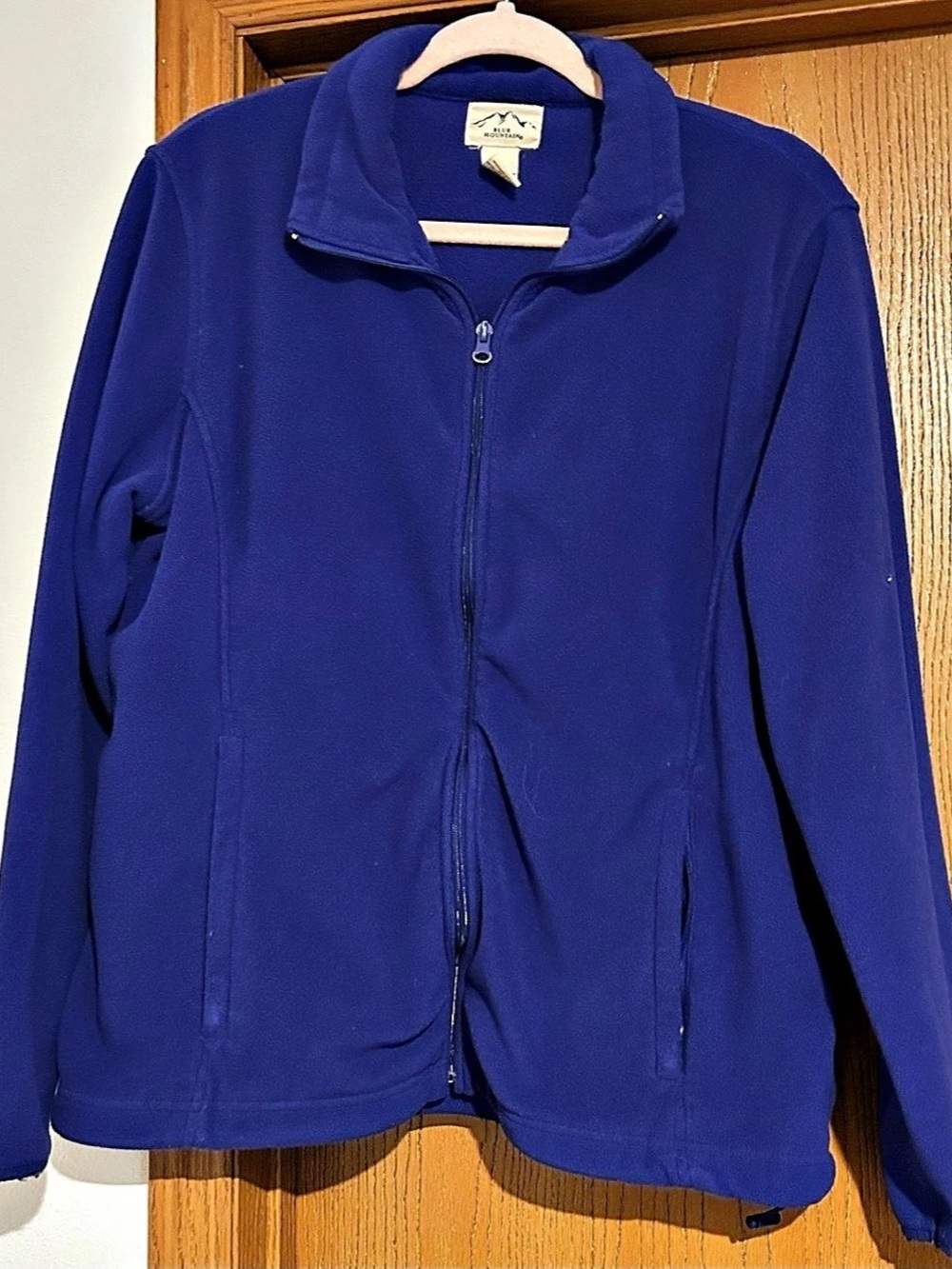 Blue Mountain Blue Full-Zip Fleece Jacket Size Large